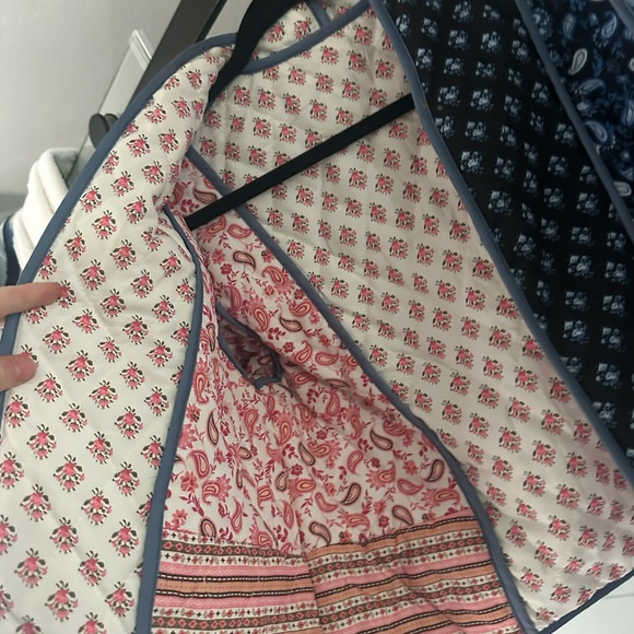 Women's Blue Patterned Jacket - Picture 3 of 3